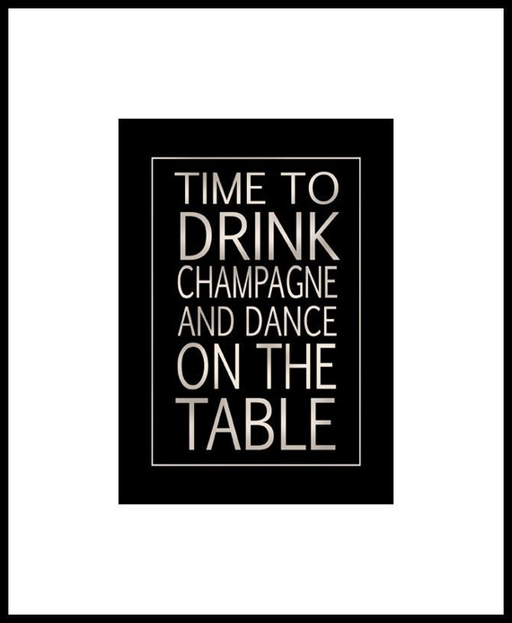 Items similar to BOGO - Time to Drink Champagne 5x7 Subway Sign ...