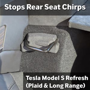 Tesla Model S Rear Seat Squeak Fix (2021+) – Latch Noise Dampers, Rattle & Chirp Reduction, Set of 2