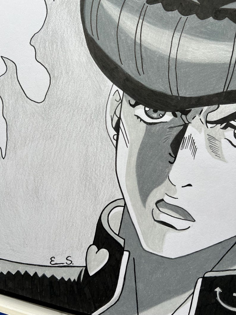 Handmade Anime Drawing, Jojo's Bizarre Adventure Fanart, Higashikata ...