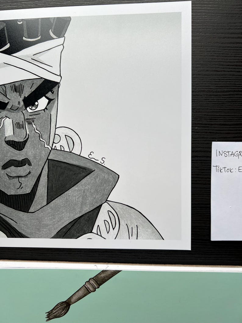 PRINT of Handmade Anime Drawing Jojos Bizarre Adventure Fanart Mohammed ...