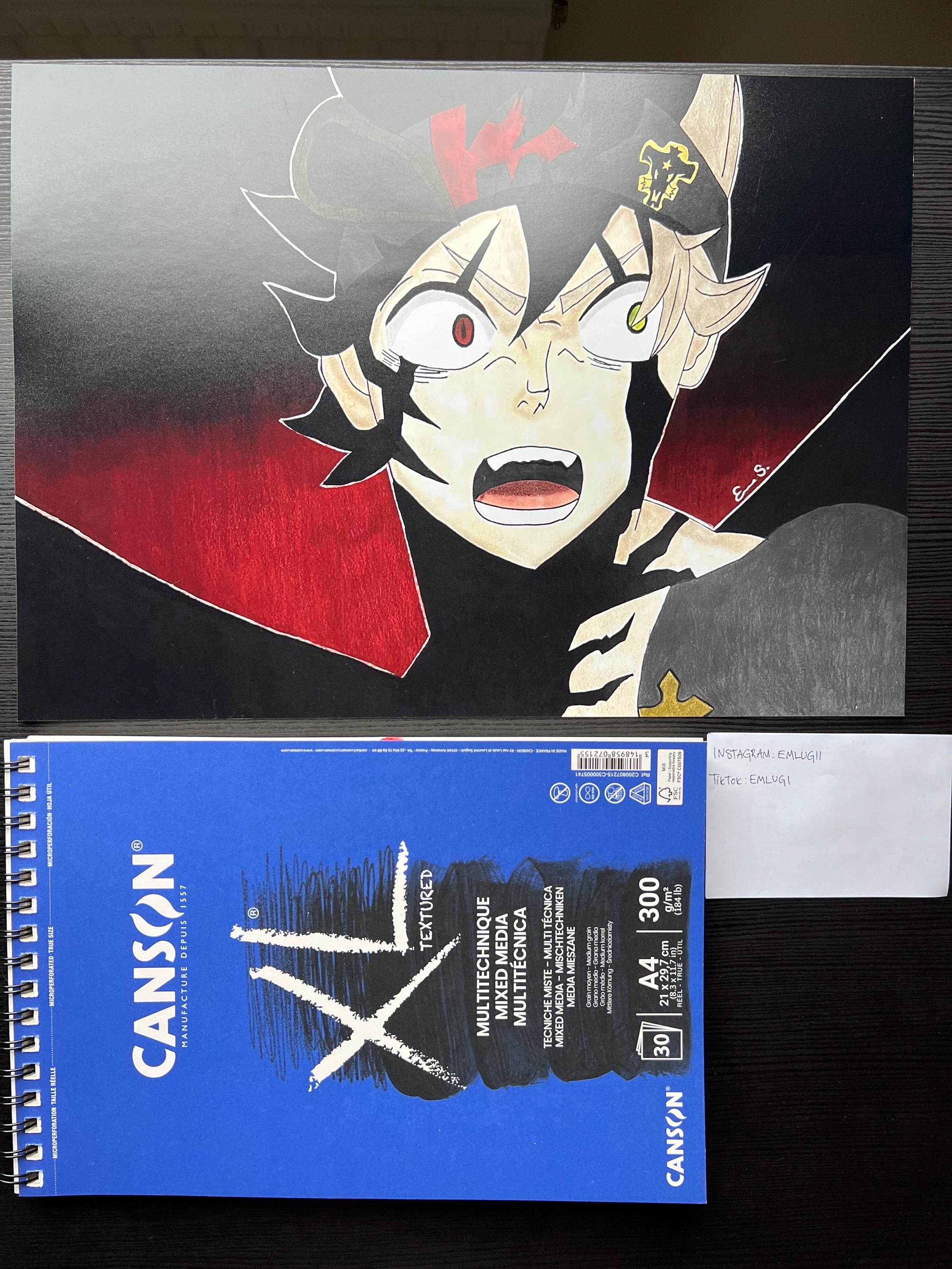 Poster Acrylique Pop Art Asta Black Clover - Décoration Murale Anime Manga Personnalisable