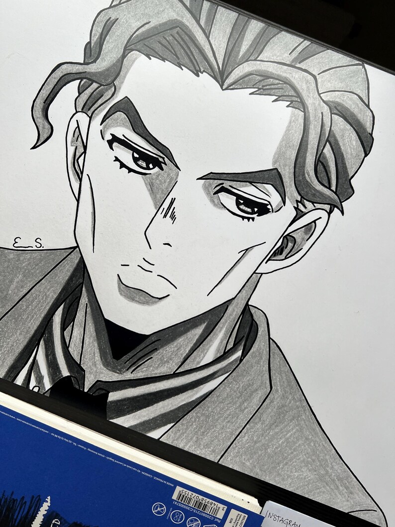 PRINT of Handmade Anime Drawing, Jojo's Bizarre Adventure Fanart, Kira ...