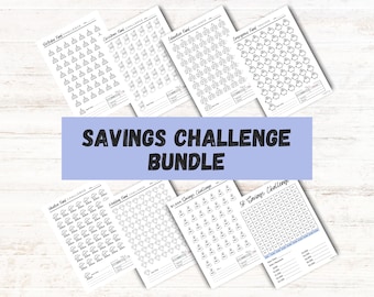 Savings Challenge Bundle, Budgeting Tools, Financial Planner, Money Savings Tool, Digital Download, Printable