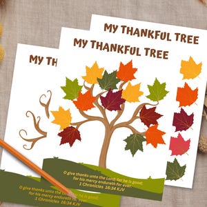 My Thankful Tree Activity Printable, Gratitude Tree Craft Kit for Kids - Fun Family Activity, Thanksgiving Thankful Tree - Digital Download
