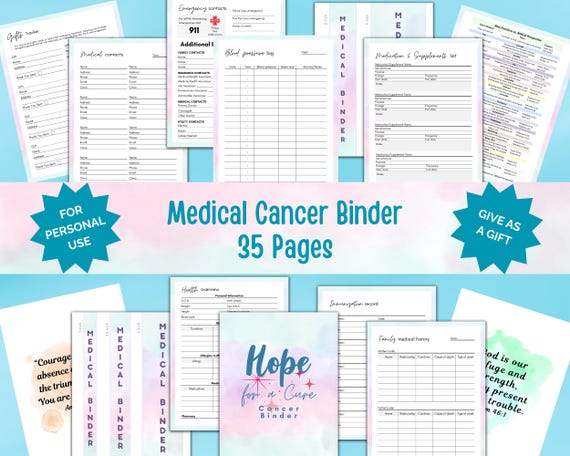 Cancer Care Planner & Binder: Printable Medical Journal, Treatment Tracker, and Health Organizer