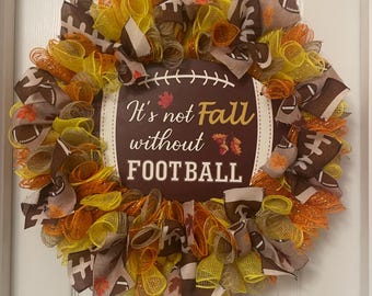 Fall Football Wreath-20 inch