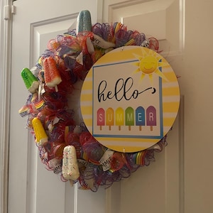 Hello Summer Popsicle Wreath-20 inch