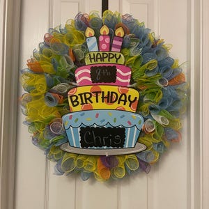 Happy Birthday Cake Wreath-20inch Child’s wreath