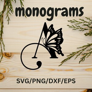 Schmetterlings-Monogramm-Schrift | Schmetterling Schmuck | Schmetterling-Svg Bundle | Schmetterling Alphabet Monogramm SVG | Schneide Dateien für Cricut