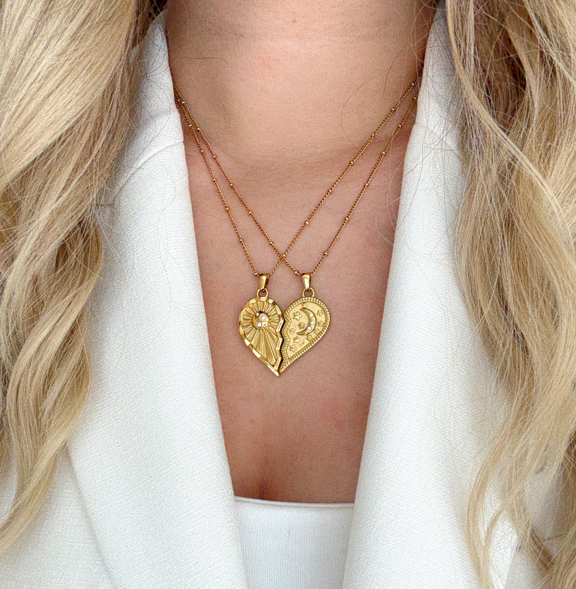 Handmade Necklace Te Amo Gold Necklace Vnox Women Locket Necklace