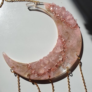 Suncatcher Dreamcatcher Window Decoration Moon Resin Epoxy Resin Crystals