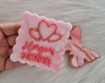 Fondant cookies, heart-shaped cookies, party favors, personalized cookies, Happy Birthday