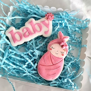 Babyparty Fondant Kekse Babyshower Cookies Boy or Girl Gastgeschenke Personalisiert Plätzchen