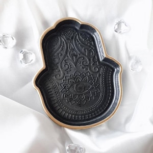 Hamsa Hand of Fatima jewelry bowl storage ring bowl decoration resin epoxy resin gift