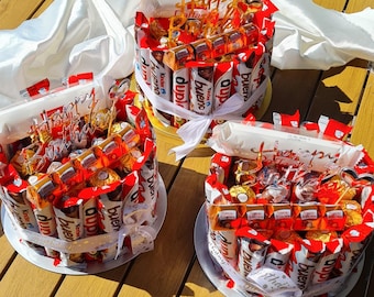 Geschenktorte Kinder Überraschung Geschenk Süßigkeiten Torte Geburtstag Schokobons Muttertag Happy Birthday