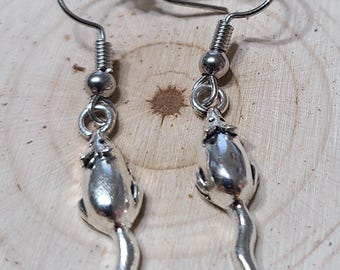 RATS ラッツ TAIL EARRINGS SILVER Amazon.com: Sterling Silver Rat