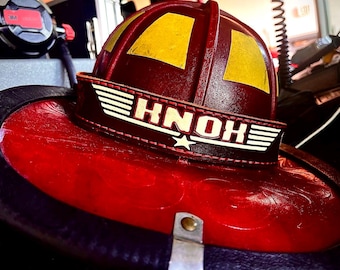 Custom Leather Fire Helmet Band