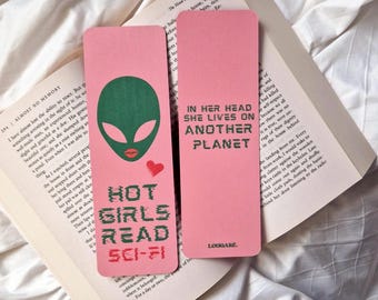 Segnalibro fantascientifico / design alieno, regalo per gli amanti dei libri