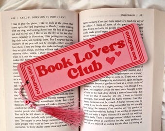 Book Lovers Club Bookmark | Handmade Girly Bookish Gift | Coupon Ticket Bookmark |