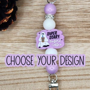 HALLOWEEN Beaded Kindle Strap| Interchangeable E-Reader| Silicone Focal Bead| Reading| Books| Booktrovert| Book Lover| Spooky