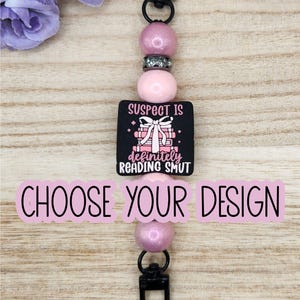 KINDLE/E-READER STRAP-Beaded Interchangeable Strap - Bookish Sassy/Sweary/Funny