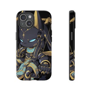 Anubis Inspired Tough Phone Case, Ancient Egyptian Deity, Protective Cover, Rugged Phone Case, Mythology Gift, Custom Phone Sleeve