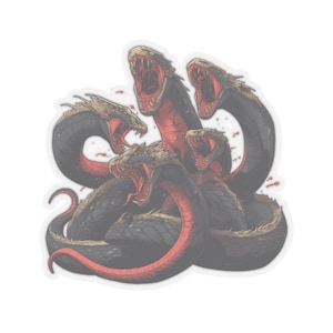 Hydra Kiss-Cut Stickers - Waterproof Vinyl Sticker, Laptop Decal, Hydro Flask Sticker, Decorative Sticker, Gift for Teens, Fantasy Creature
