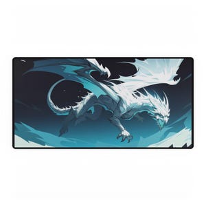 Dragon Desk Mats, Fantasy Gaming Mouse Pad, Mythical Creature Desk Mat, Dungeons and Dragons Table Mat, Dragon Lover Work Surface Protector,