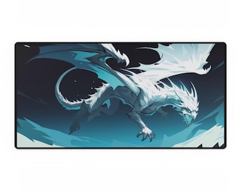 Prismatic Dragon Desk Mat: Fantasy Gaming Mouse Pad