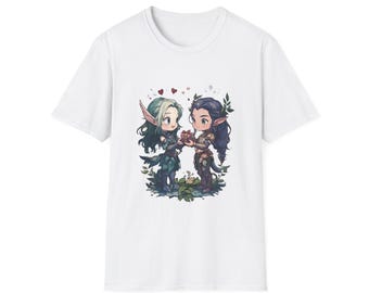 Valentines Day Dryad Siren Unisex T-Shirt, Love Fantasy Tee, Mythical Creatures Shirt, Nature Fantasy Top, Valentine's Day Gift