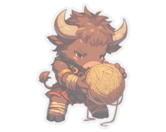 Minotaur Sticker, Mythical Creature Decal, Bull Head Mythology Art, Laptop Sticker, Car Decal, Greek Myth Creature Gift, Fantasy Beast