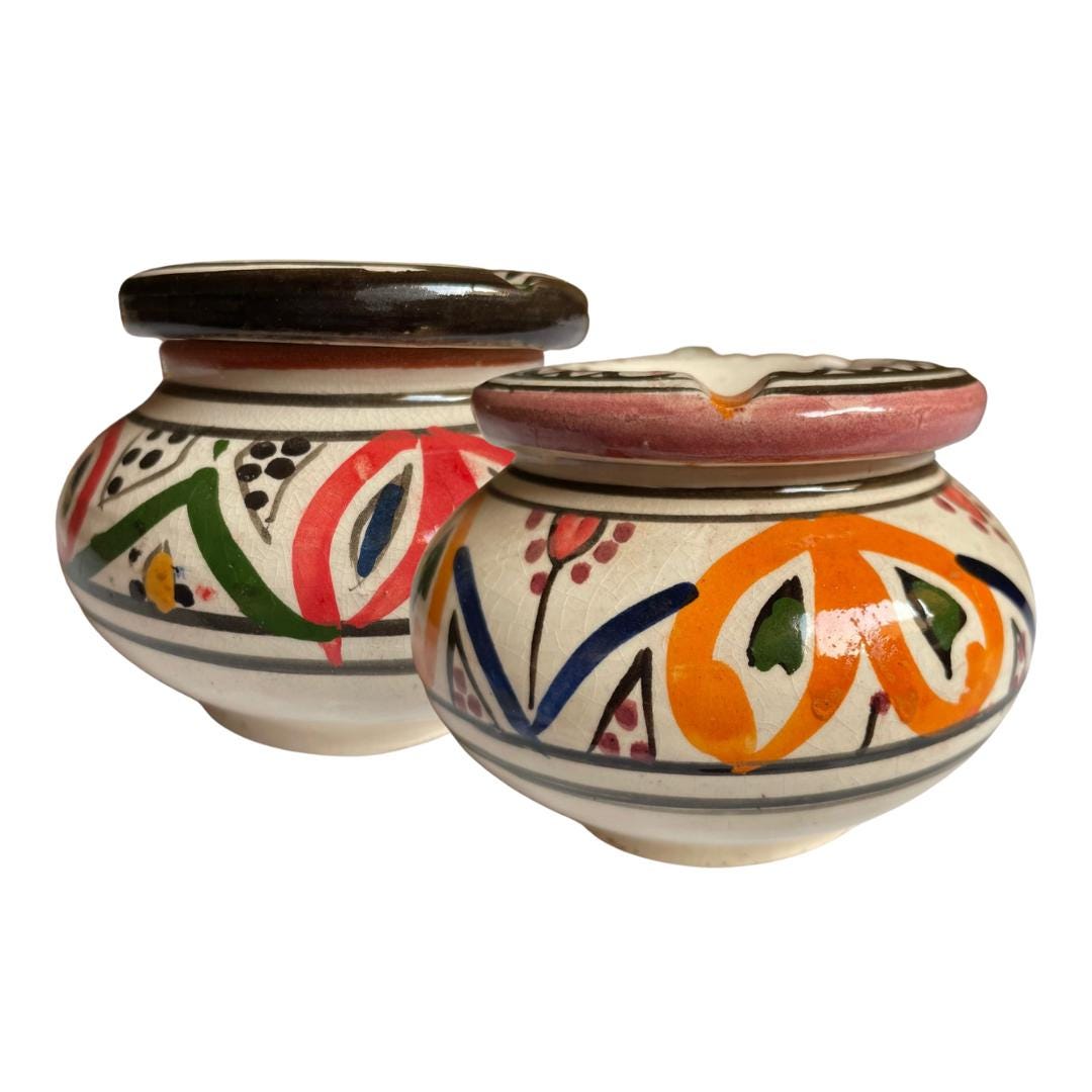 Posacenere in Terracotta Fiori - Vitullo Hand Made - Coffee Matic Shop