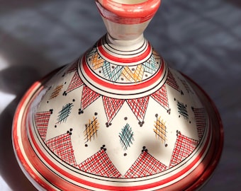Tajine Moroccan ceramic – Handmade Ceramic Serving Tagine – Decorative Moroccan Tableware – Kitchen & Home Decor