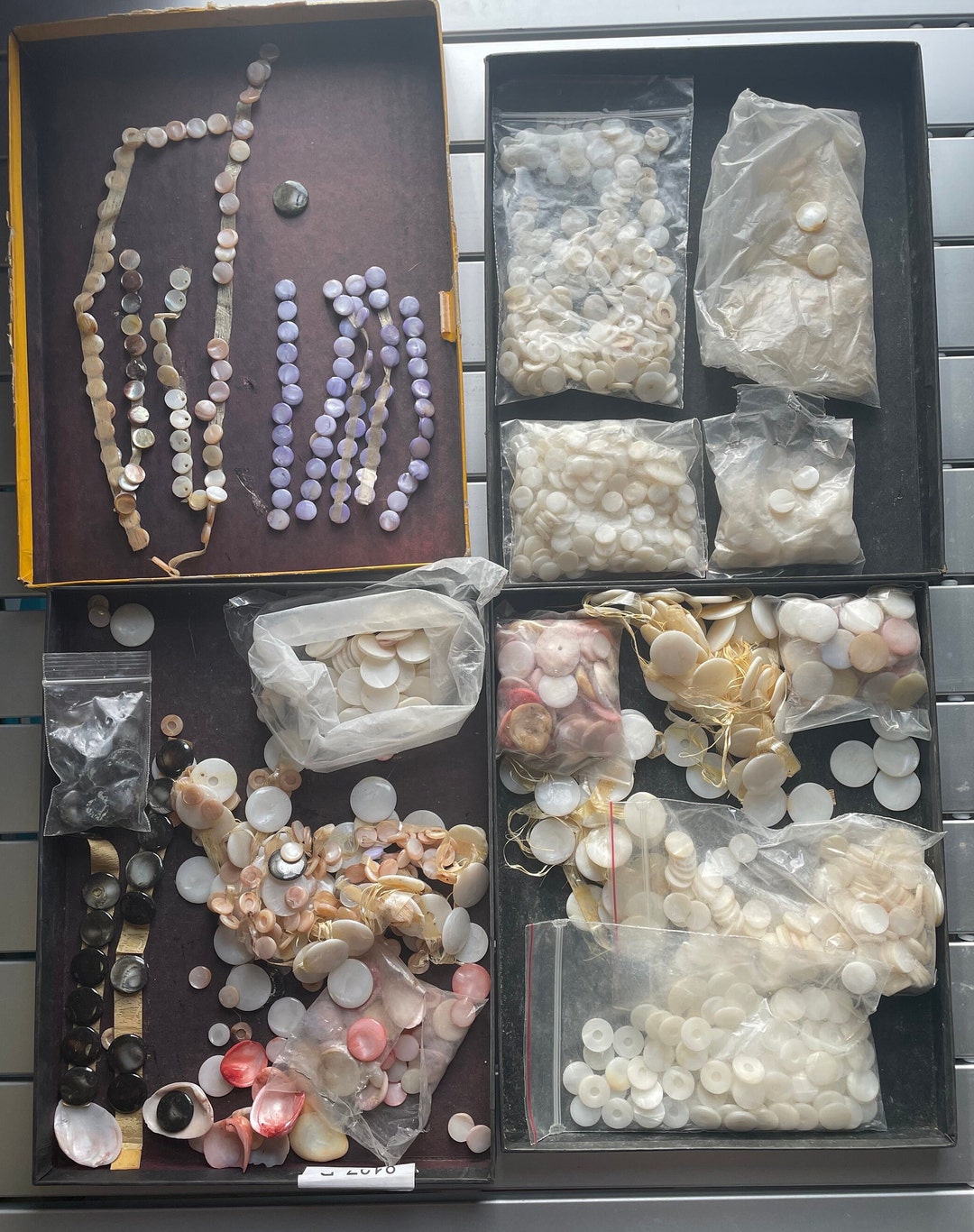 RARE Vintage Non Punched Clamshell Button Blanks Produced in Guttenberg