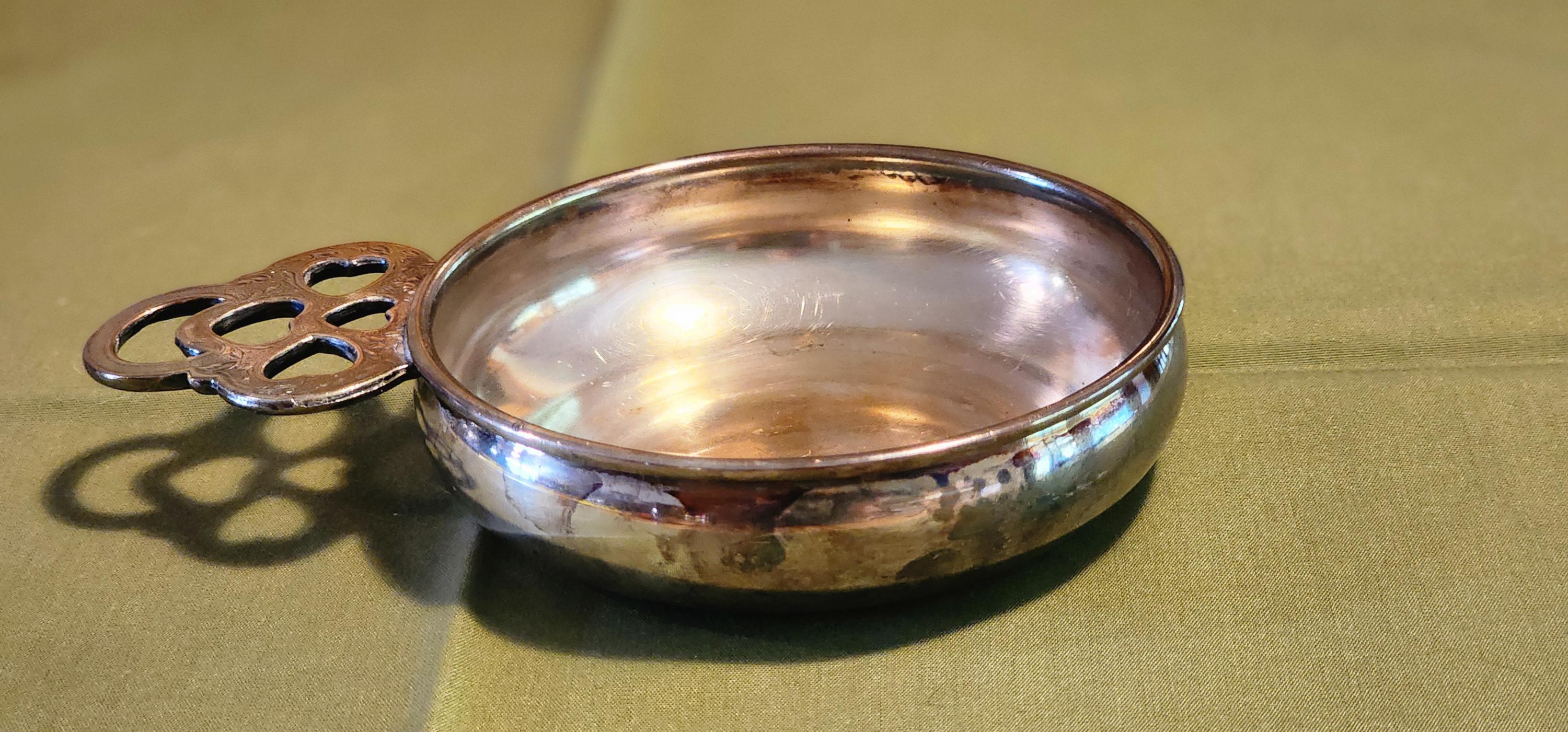 Vintage PORRINGER BOWL, Stamped Gregg Silver Co. With Scrolled ...