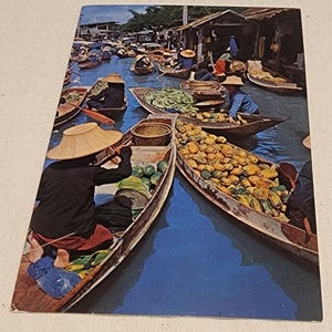Lote de cartões postais de viagem vintage da Ásia e Nova Zelândia, para artesanato/coleção. Década de 1960 - 1970