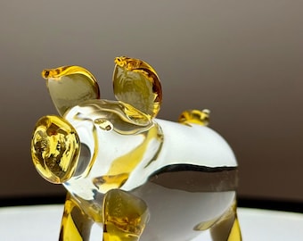 Handblown Glass Pig Figurine (3-inch)