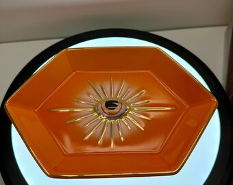 Handpainted “Evil Eye” Glass Tray
