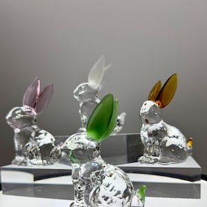 &quot;4-er Set- Kristallglas &quot;&quot;Häschen&quot;&quot; (3-inch)&quot;