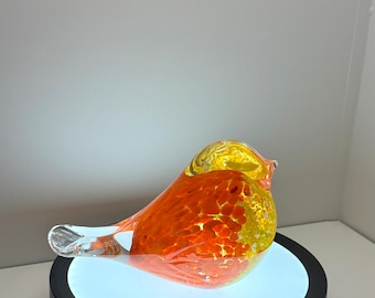 Crystal Glass “Bird” (Extra Large/Orange)