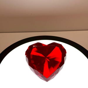 Crystal Glass “Heart” Diamond Paperweight