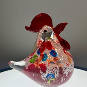 Glass “Rooster” (Medium/Multi-Color)
