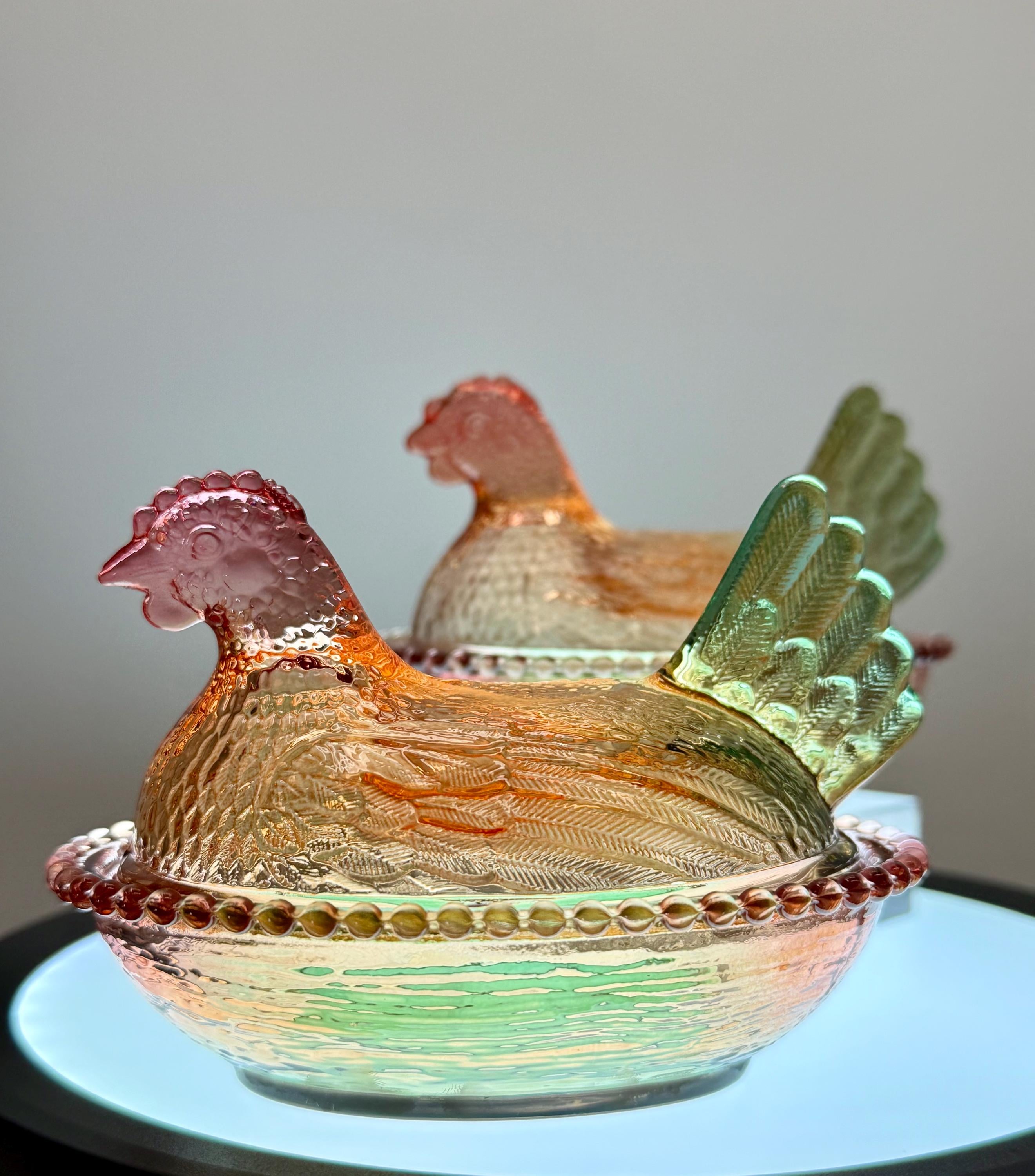 Indiana Glass Hen - Etsy