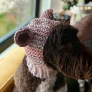 Schwarzer Bär Handgestrickter Snood für Hunde