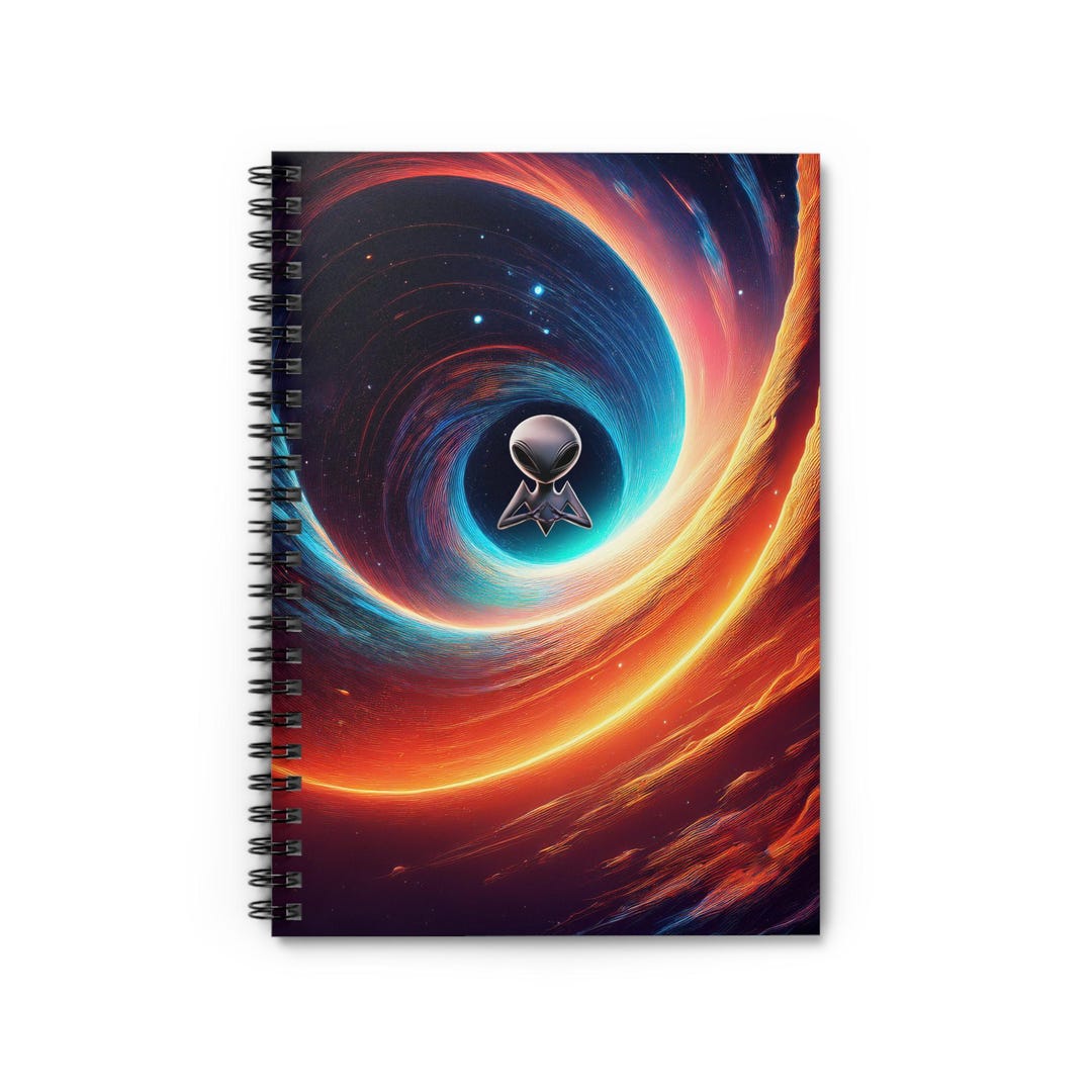 Spiral Notebook - Abstract Space Art, Alien Stationery, Art Journal ...