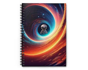 Spiral Notebook - Abstract Space Art, Alien Stationery, Art Journal, Artist Notepad, Unique Gift by Mischievous Aliens