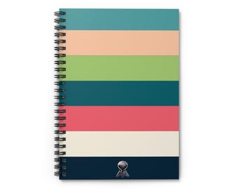 Spiral Notebook - Palette Series - Spring, Alien Stationery, Art Journal, Artist Notepad, Unique Gift by Mischievous Aliens