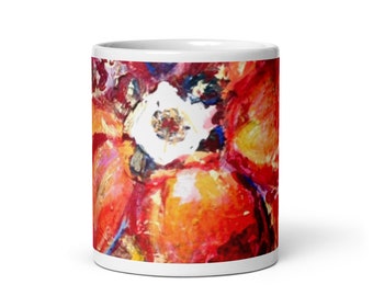 Colorful Coffee Mug Floral Morning coffee mug gift for