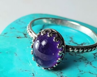 Stacker Amethyst ring Sterling