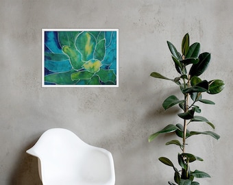 Blue Agave Desert Cactus Framed poster gift  plant abstract cactus